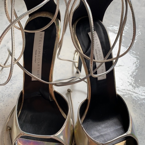 Stella McCartney Iridescent Faux Leather Sandals - Picture 4 of 8